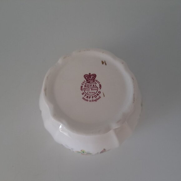 Vintage Royal Stafford Bone China Floral Sugar Bowl - Picture 6 of 8